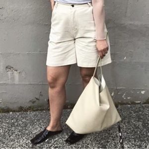 OAK + FORT High Waisted Pleated Shorts